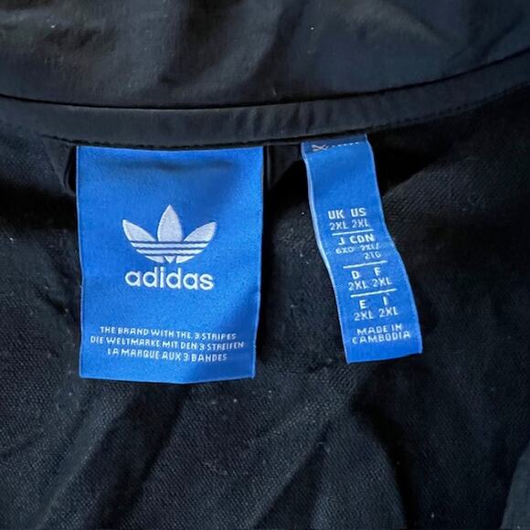 Adidas Windbreaker Retro Style Track Jacket Mens 2XL Color Block Zip Up Trefoil - Picture 3 of 11